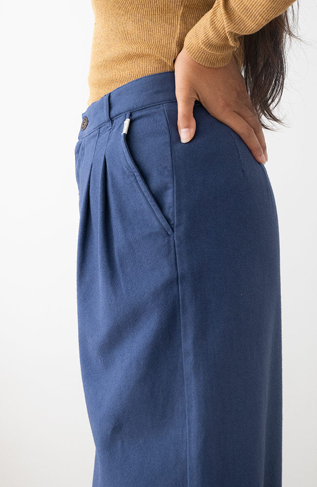 TWOTHIRDS Sandhamn broek naval blue 100% biologisch katoen dames | Sophie Stone