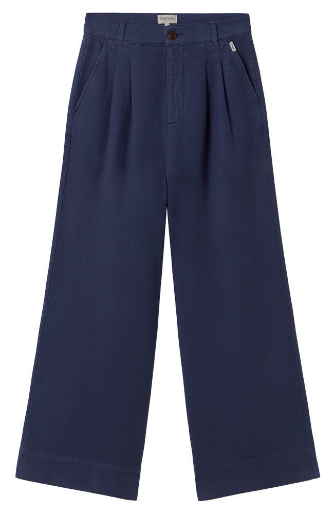 TWOTHIRDS Sandhamn broek naval blue 100% biologisch katoen vrouw | Sophie Stone