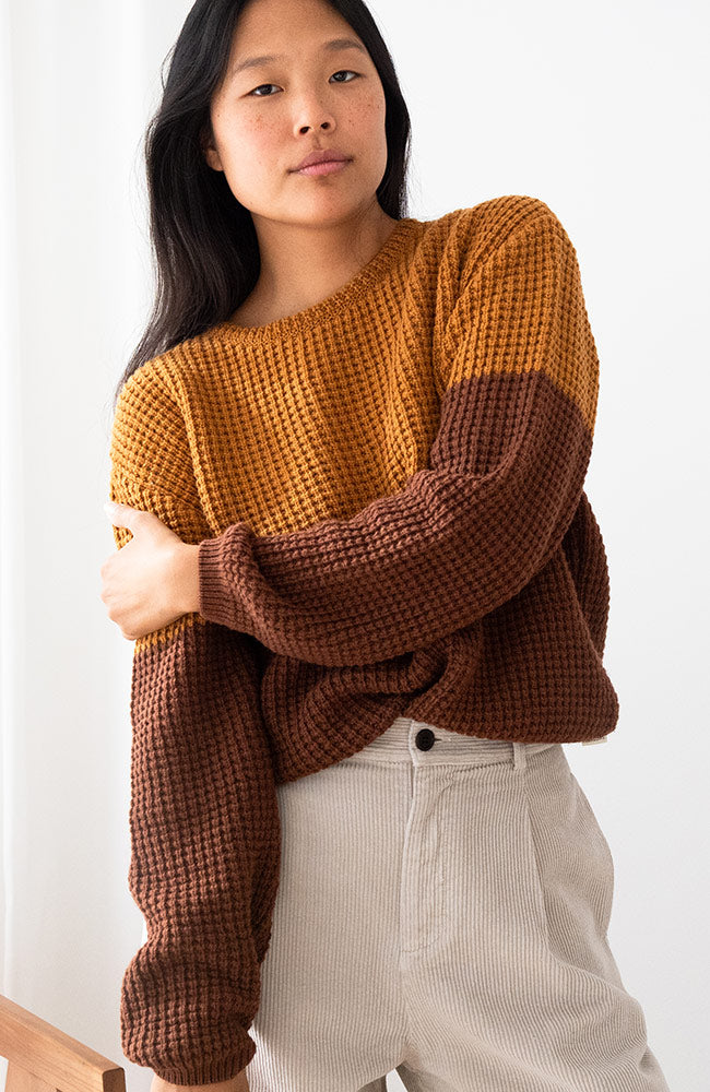 TWOTHIRDS Teresa trui terracotta van o.a. 30% gerecycled wol dames | Sophie Stone