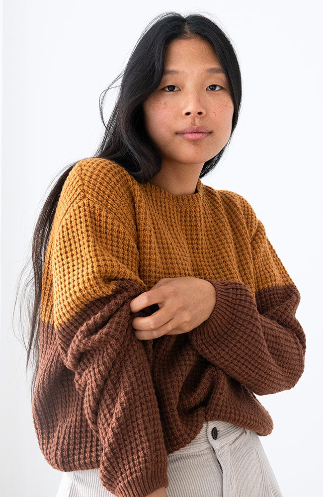 TWOTHIRDS Teresa trui terracotta van o.a. 30% gerecycled wol dames | Sophie Stone