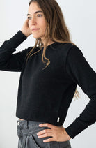 TWOTHIRDS Wando sweater zwart neps van o.a. 52% gerecylced katoen dames | Sophie Stone