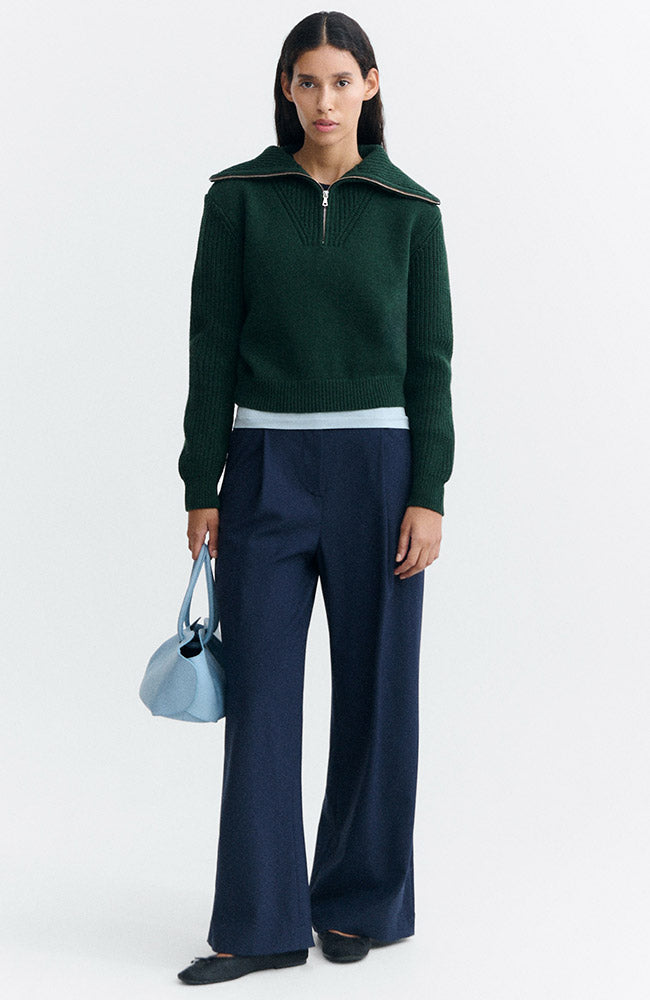 Thinking MU Tanit trui gebreid green van wol voor dames | Sophie Stone