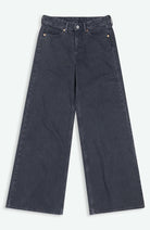 Kings of Indigo Tanja jeans stripe black worn 100% GOTS bio katoen vrouwen | Sophie Stone