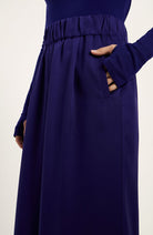 Lanius wide leg broek violet blauw van TENCEL voor vrouwen | Sophie Stone