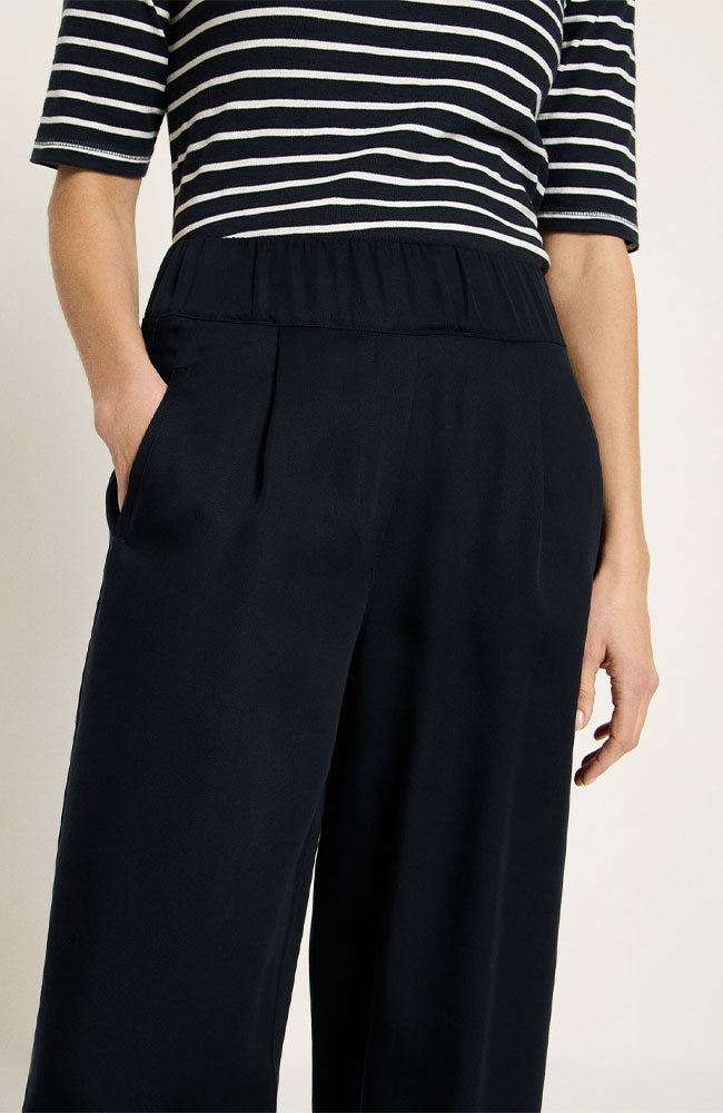 Lanius wide leg broek midnight van lyocell TENCEL dames | Sophie Stone