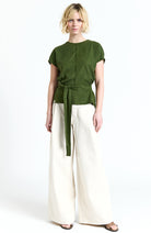 NEW OPTIMIST Thes top green from Lyocell TENCEL for women | Sophie Stone