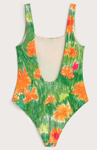 Thinking Mu Amalfi Crayon Swimsuit in Green, Made from Recycled Plastic, for Women | Sophie Stone 