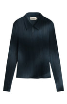 Thinking MU Crinkle Agostina top blauw van 100% gerecycled polyester ladies | Sophie Stone