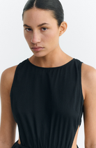 Thinking MU Kin dress in black, made from organic cotton for women | Sophie Stone