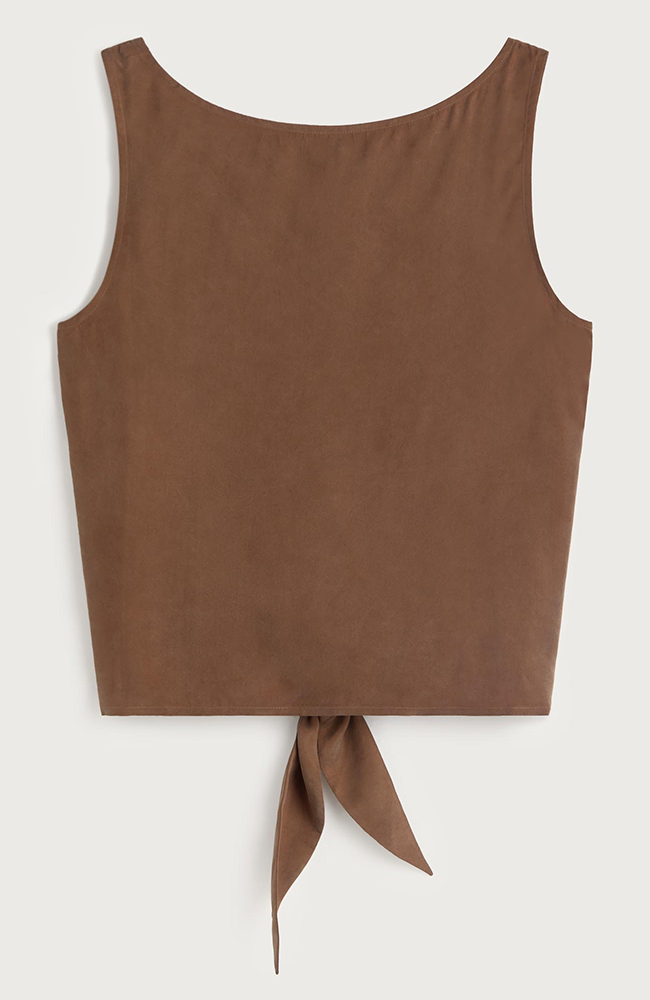 Thinking MU Solea cupro top bruin dames | Sophie Stone