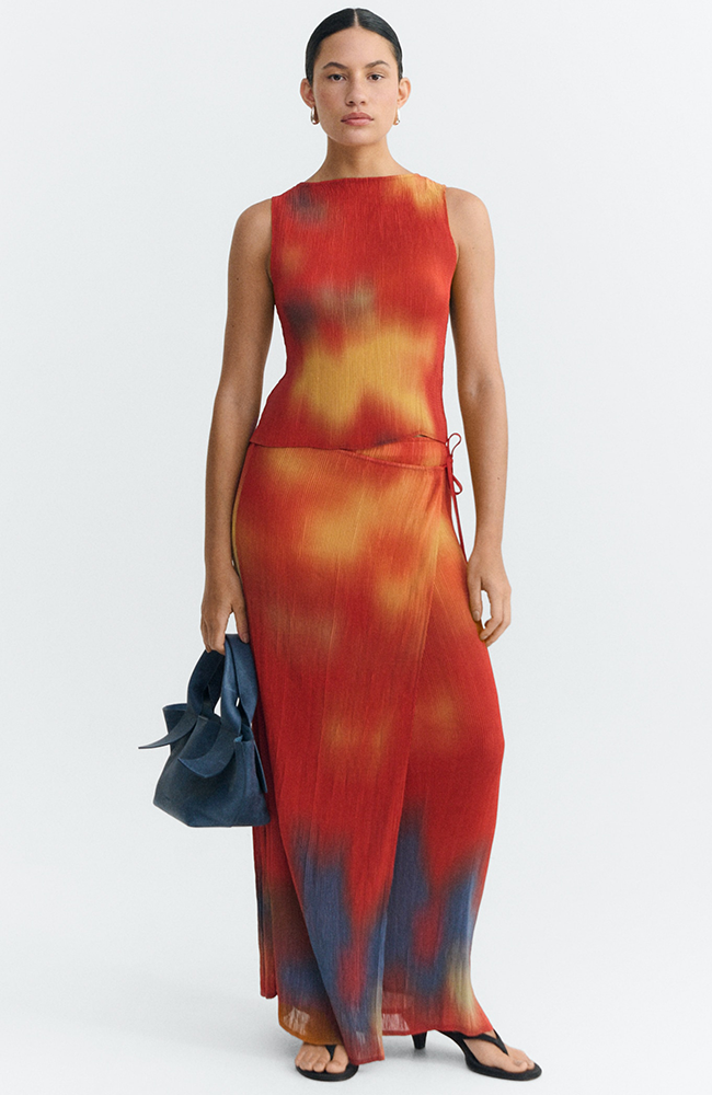 Thinking MU Dora top rood van gerecycled polyester dames | Sophie Stone