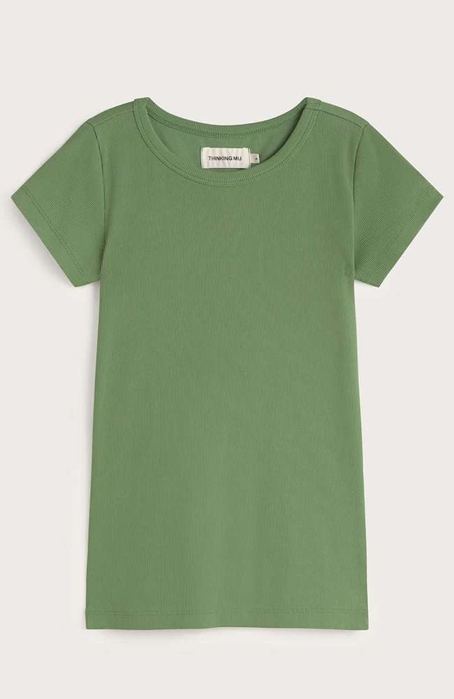 Thinking MU Ivy Mirna R-shirt, green, organic cotton, women's | Sophie Stone