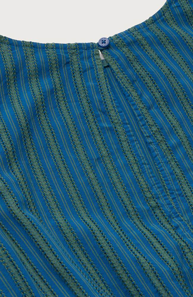 Thinking MU Kin Dress in Blue and Green, Made from Organic Cotton, for Women | Sophie Stone