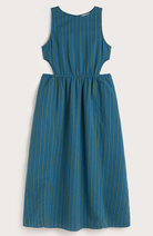 Thinking MU Kin Dress in Blue and Green, Made from Organic Cotton, for Women | Sophie Stone