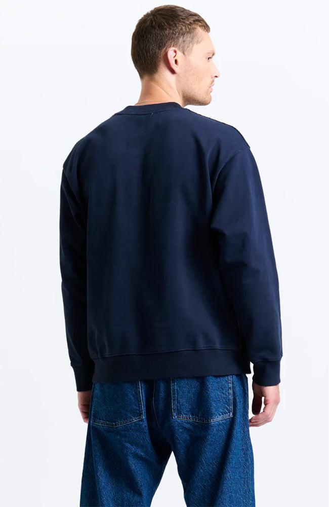 NEW OPTIMIST Tiel sweater navy in organic cotton | Sophie Stone