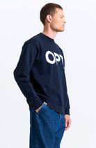 NEW OPTIMIST Tiel sweater navy in organic and recycled cotton | Sophie Stone