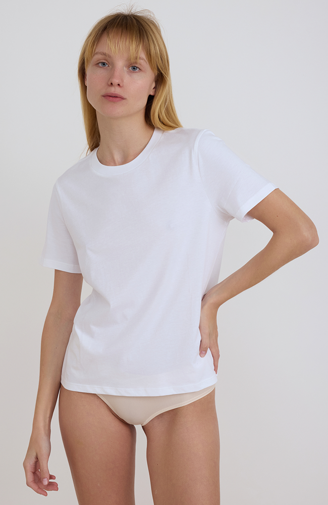 Organic Basics True regular t-shirt white organic cotton women's | Sophie Stone
