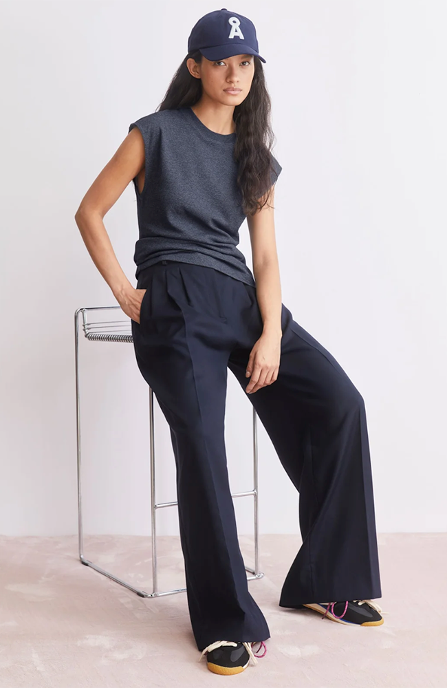 ARMEDANGELS Unwasted top grijs van o.a. bio katoen voor dames | Sophie Stone