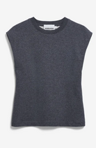 ARMEDANGELS Unwasted top steel melange van bio katoen vrouw | Sophie Stone
