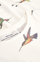 Dedicated Visby hummingbird off-white organic cotton T-shirt for women | Sophie Stone
