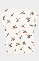 Dedicated Visby hummingbird off-white organic cotton t-shirt for women | Sophie Stone