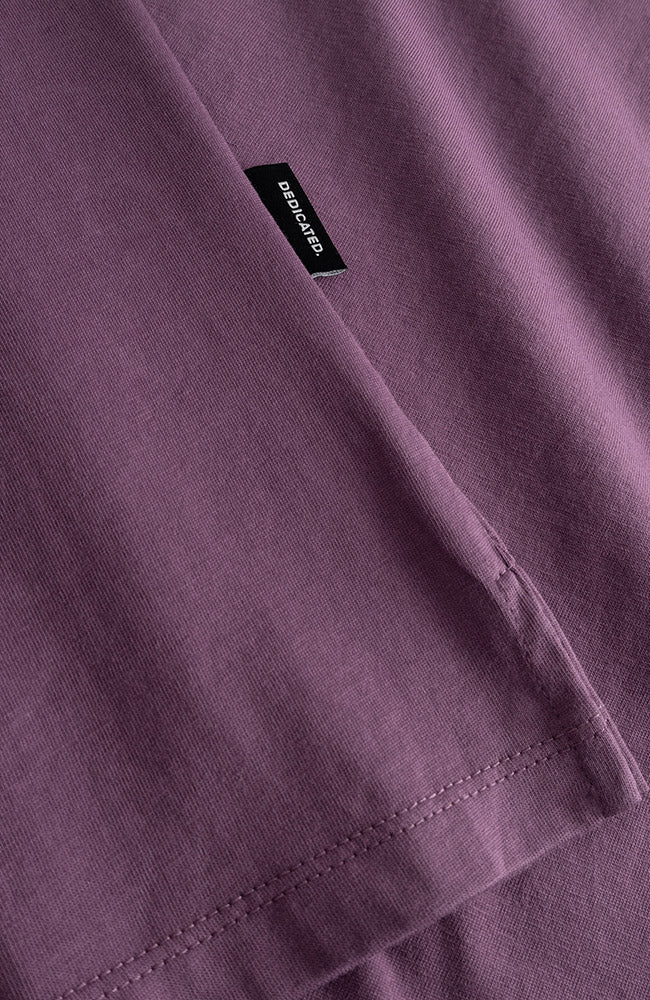 Dedicated Visby base t-shirt berry purple bio katoen vruouw | Sophie Stone