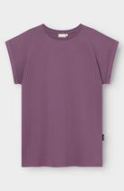 Dedicated Visby base t-shirt berry purple biologisch katoen dames | Sophie Stone
