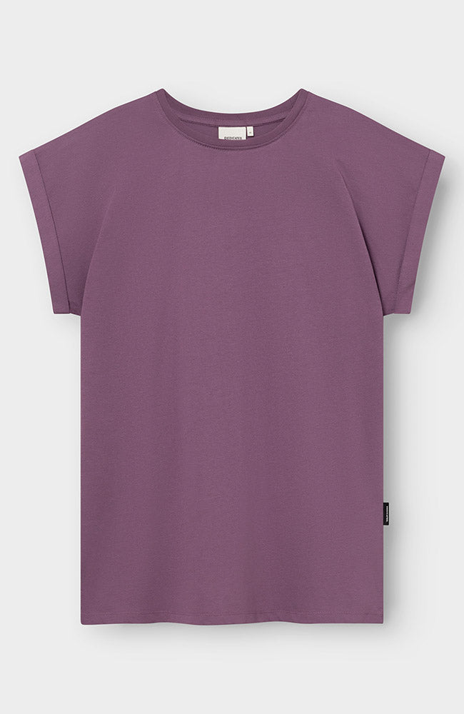 Dedicated Visby base t-shirt berry purple biologisch katoen dames | Sophie Stone