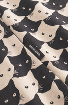 Dedicated Visby t-shirt pepita cats zwart van bio katoen vrouw | Sophie Stone 