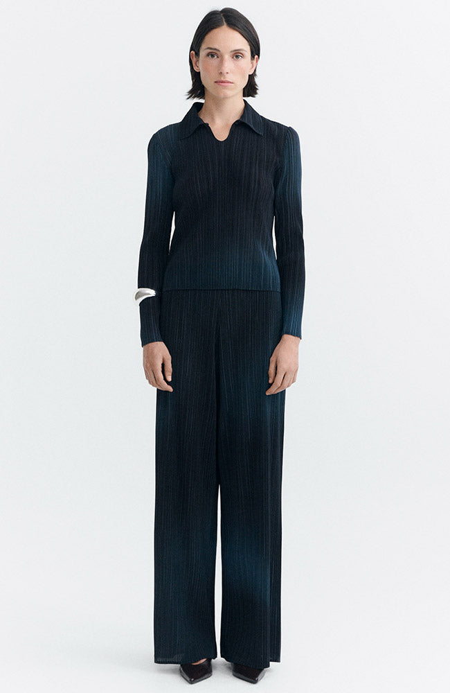 Thinking MU Whisper Maro broek blauw van gerecycled polyester dames | Sophie Stone