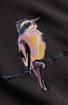 Dedicated Ystad sweater painted bird zwart 100% biologisch katoen dames | Sophie Stone