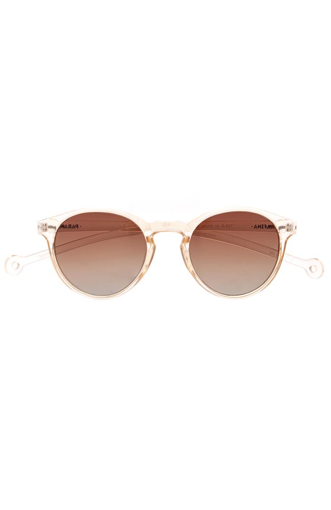 Parafina Isla Transparent Nude Sunglasses made from recycled PET, unisex | Sophie Stone