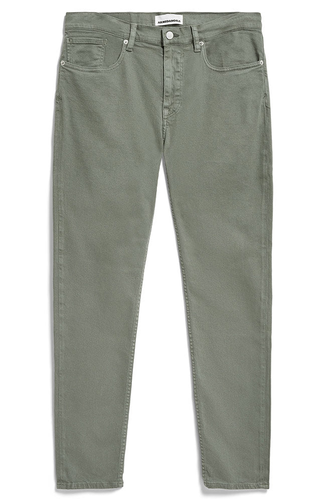 ARMEDANGELS Aarjo jeans grey green van duurzaam biologisch katoen | Sophie Stone