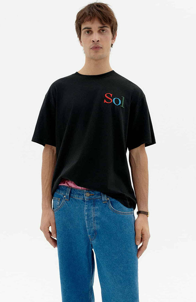 Thinking MU Sol t-shirt Aaron black from organic cotton for men | Sophie Stone