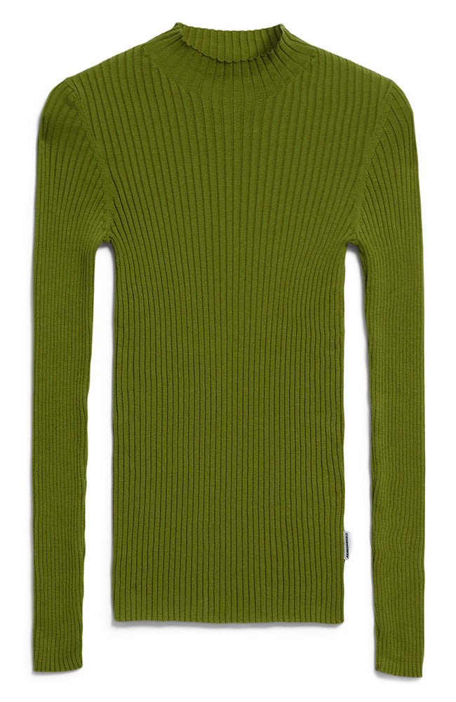 ARMEDANGELS Alaania turtleneck dark moss in organic cotton | Sophie Stone