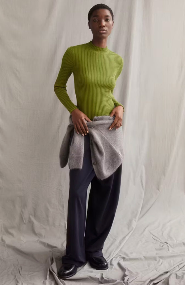 ARMEDANGELS Alaania turtleneck dark moss from organic cotton ladies | Sophie Stone