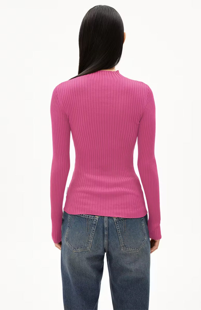 ARMEDANGELS Alaania Rollkragenpullover berry Bio-Baumwolle | Sophie Stone