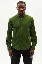 Thinking Mu Ant rib shirt green from organic cotton for men | Sophie Stone