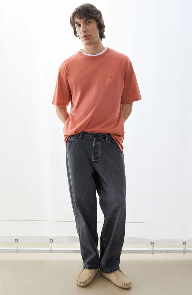 ARMEDANGELS Maarkos T-Shirt rot aus u. a. Leinen für Herren | Sophie Stone