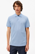 ARMEDANGELS Maario polo wedgwood made from organic cotton for men | Sophie Stone