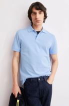 ARMEDANGELS Maario polo wedgwood made from organic cotton for men | Sophie Stone