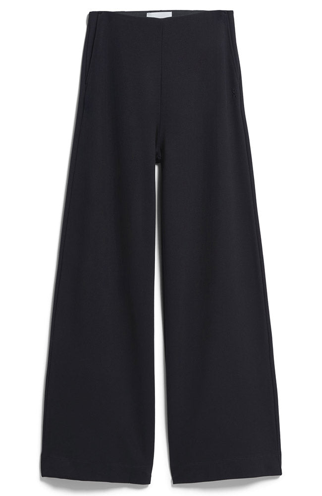 ARMEDANGELS Jersey wide leg broek zwart ECOVERO voor dames | Sophie Stone