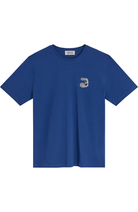 Bask in the Sun Birds T-shirt, cobalt blue, organic cotton, men's | Sophie Stone
