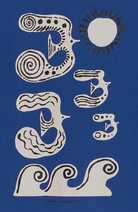 Bask in the Sun Birds T-shirt cobalt blue made from organic cotton for men | Sophie Stone