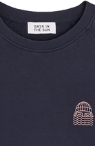 Bask in the Sun Mini to the Sea Sweatshirt Blue Organic Cotton Men's | Sophie Stone