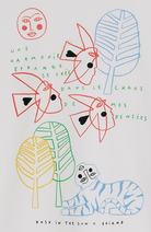 Bask in the Sun Natural Moon T-shirt, white, organic cotton, men's | Sophie Stone