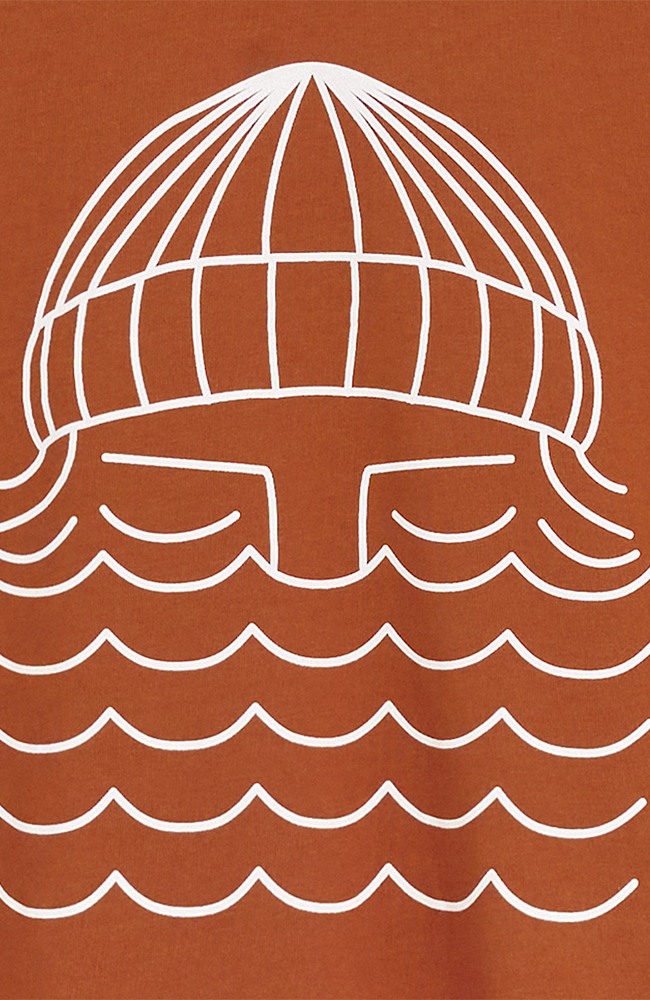 Bask in the Sun To the Sea T-Shirt orange aus Bio-Baumwolle für Herren | Sophie Stone