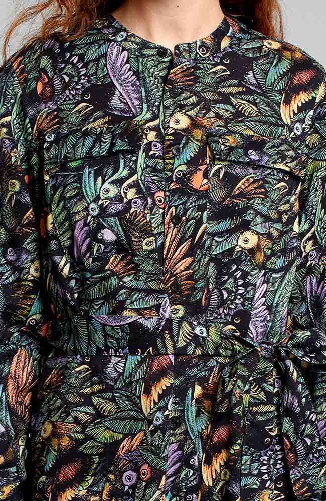 Dedicated Falsterbo shirt jurk birds van Lyocell Tencel | Sophie Stone 
