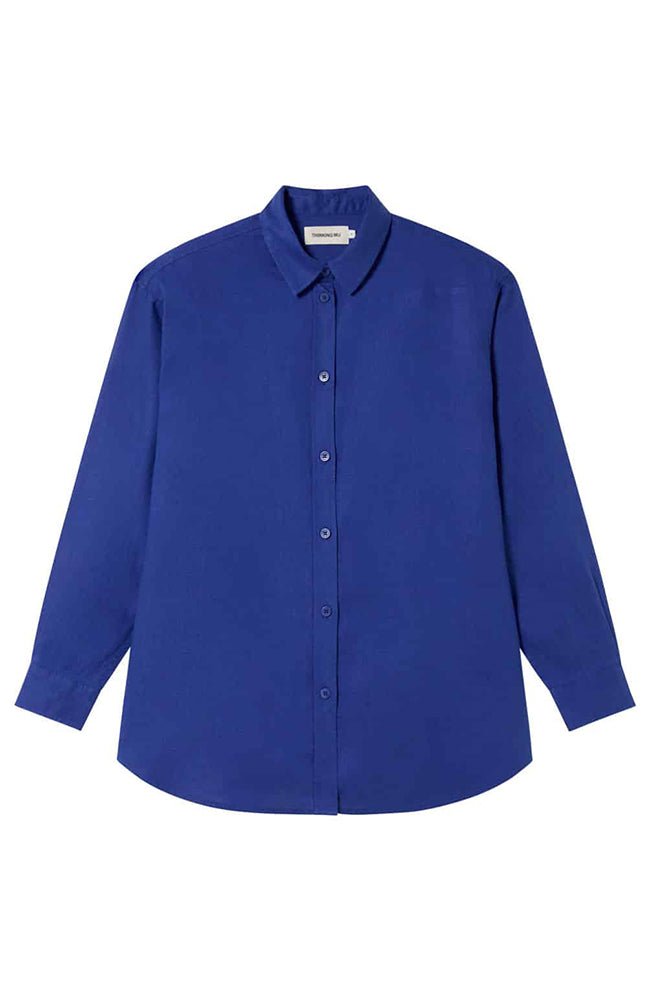 Thinking MU Gia Bluse indigo Hanf | Sophie Stone