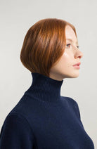 RIFO Ada turtleneck blue mora in sustainable recycled cashmere and wool | Sophie Stone